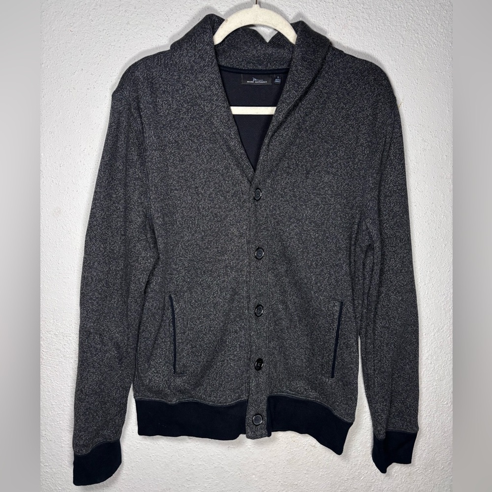 Marc Anthony Charcoal Cardigan Sweater